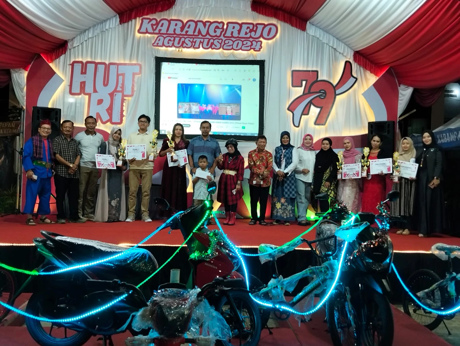 Pelaksanaan Lomba Karaoke Dalam Rangka Perayaan HUT Kemerdekaan RI Ke-79 Tahun 2024 Kelurahan Karang Rejo